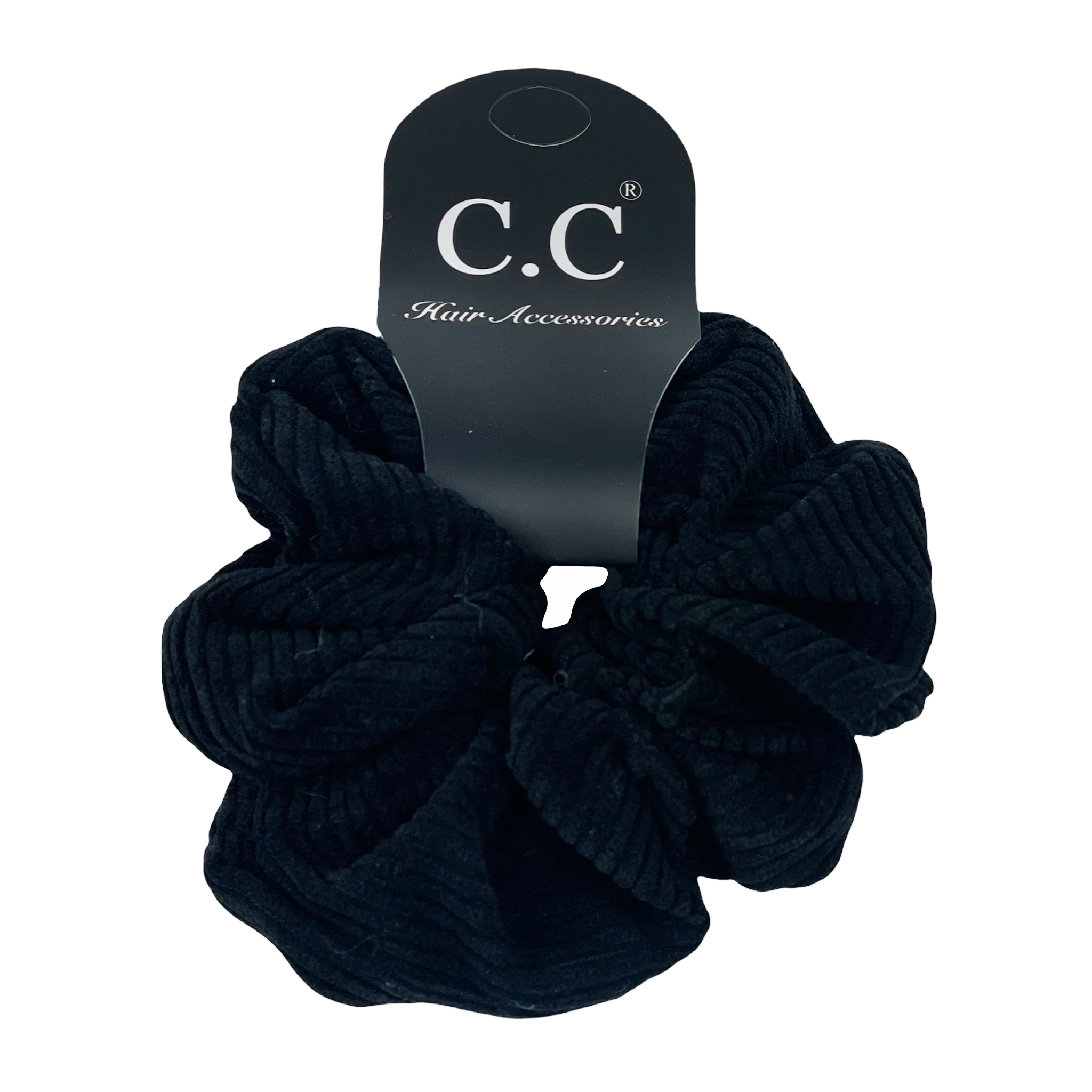 SCR-03 C.C Corduroy Scrunchie Black