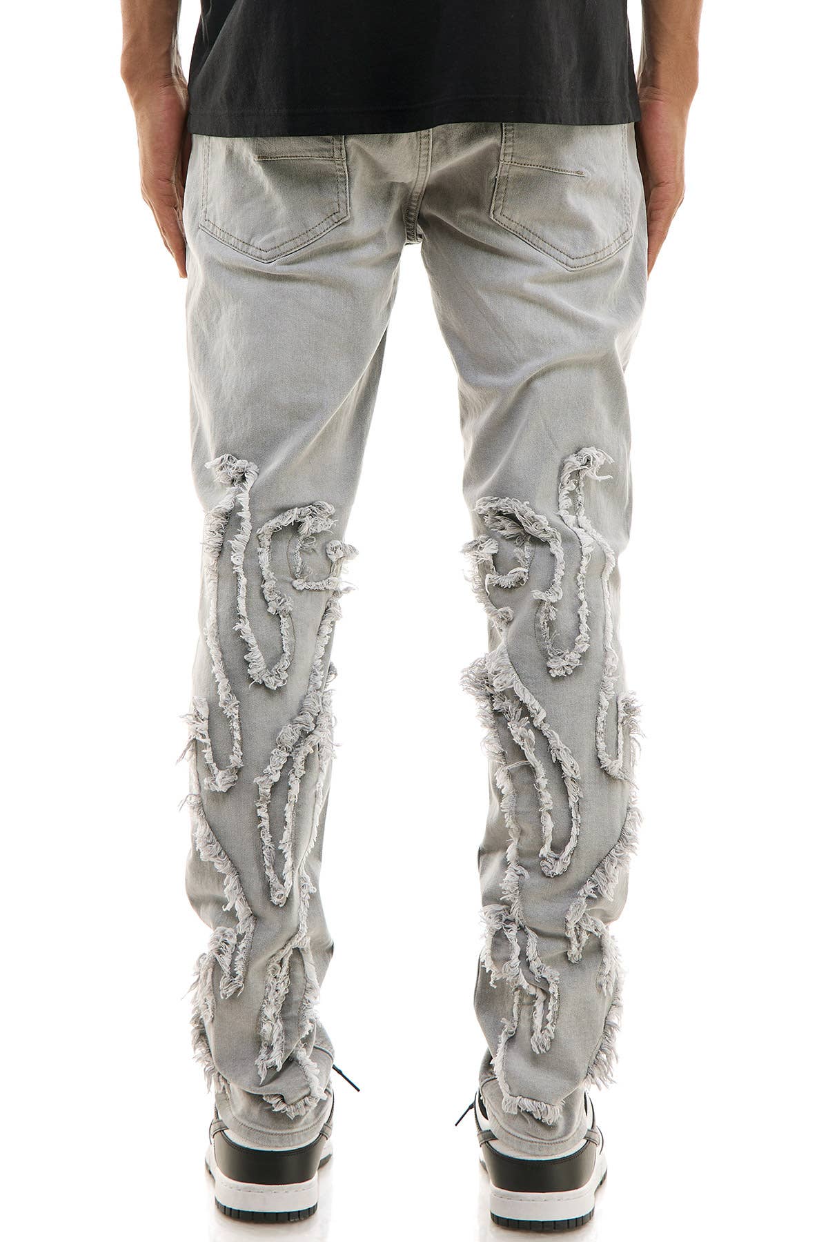 Flame Patched Skinny Jeans
