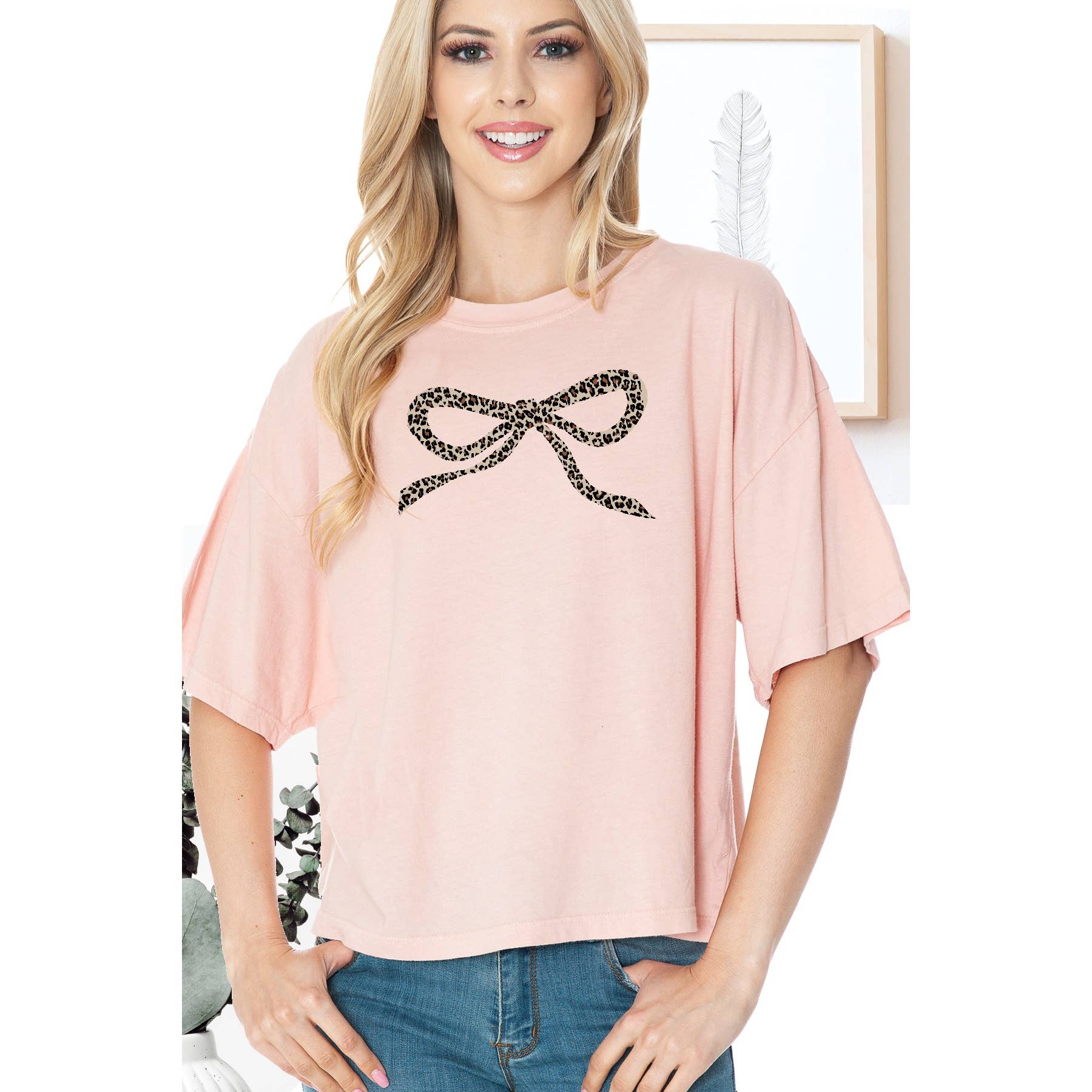 Bow Leopard - Cropped Top