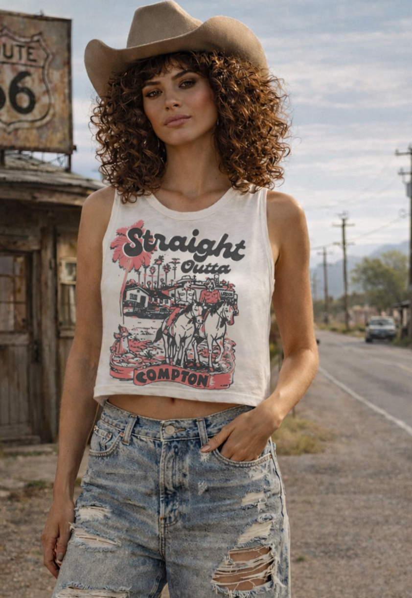 Straight Outta Compton Muscle Crop Top