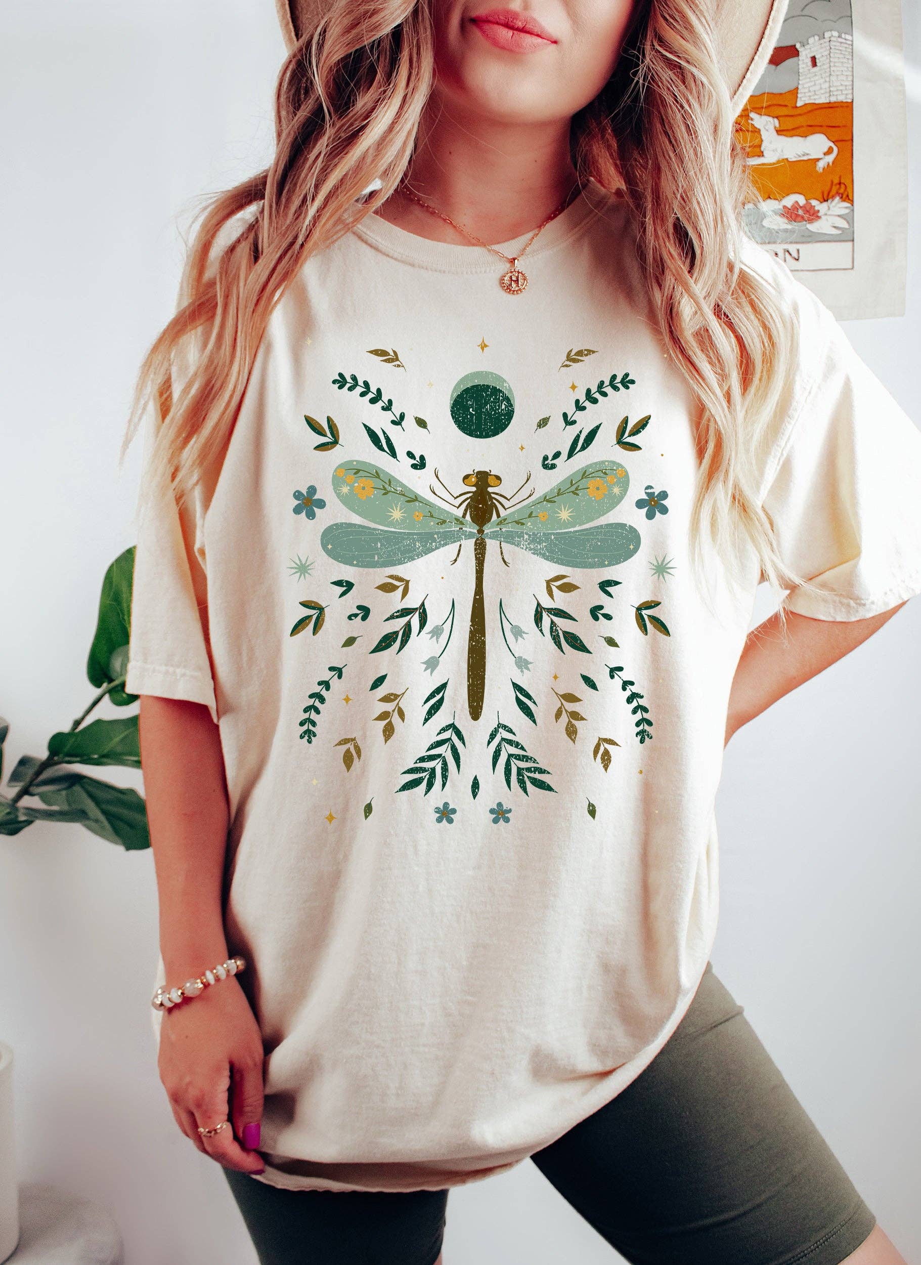 Dragonfly and Ferns Vintage T-Shirt