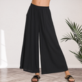 `.Woven Pleated Wide Leg Pants
