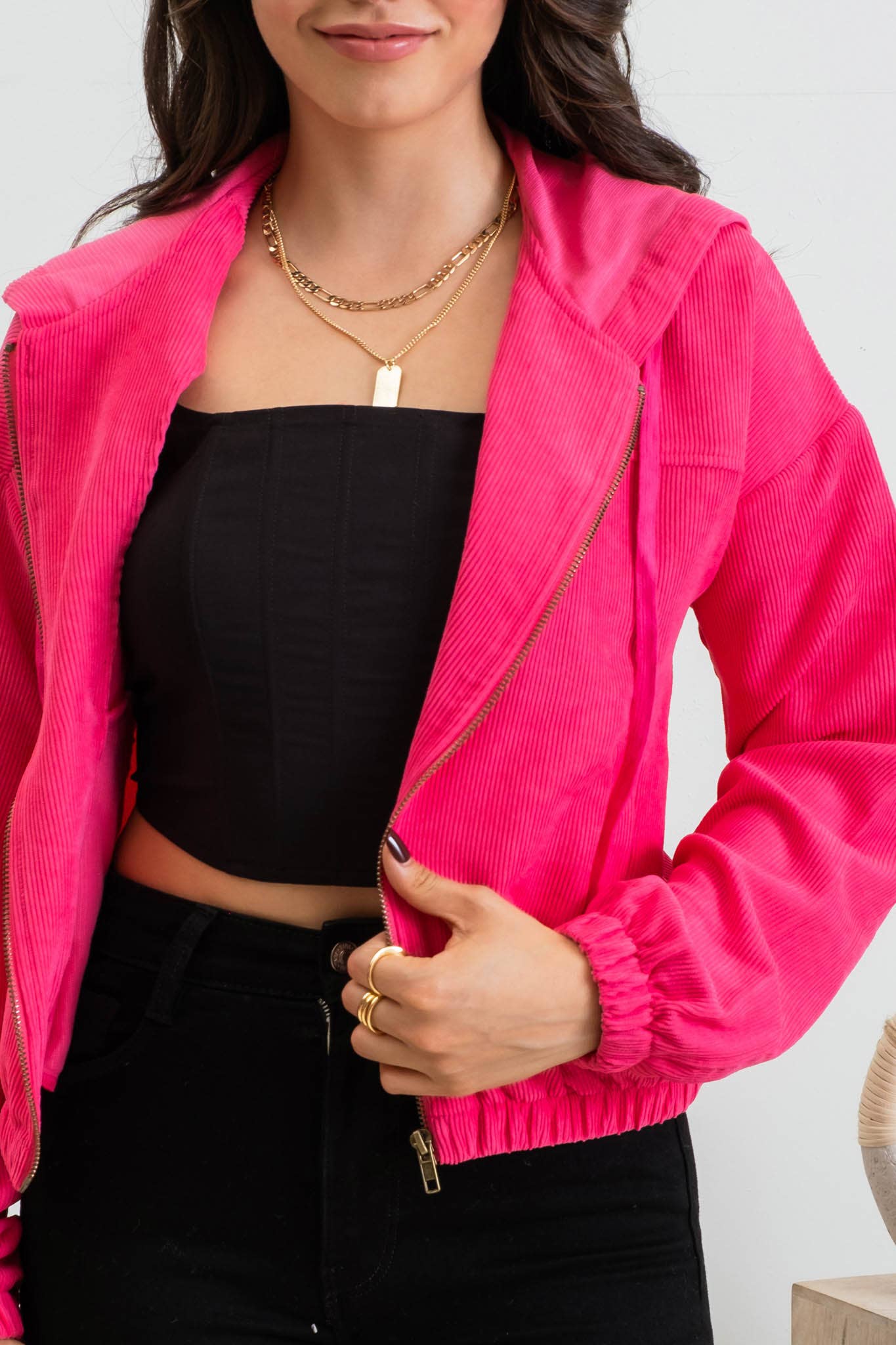 Corduroy Zip Up Jacket