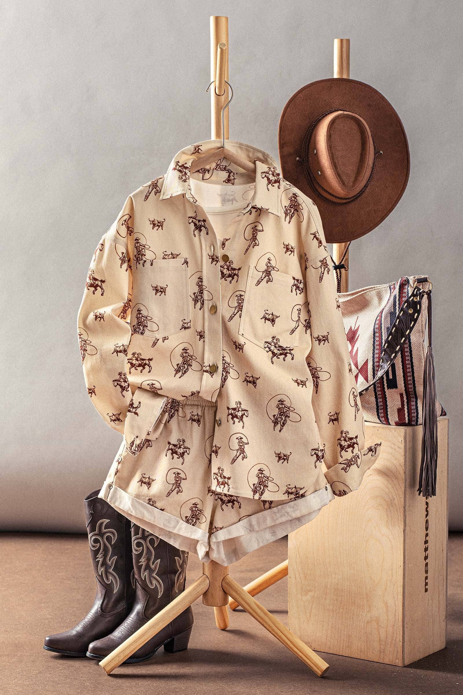 Western Rodeo Ready Roundup Shirt