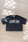Game Day Cropped Mineral Graphic Top