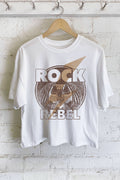Rock Rebel Graphic Long Crop Top