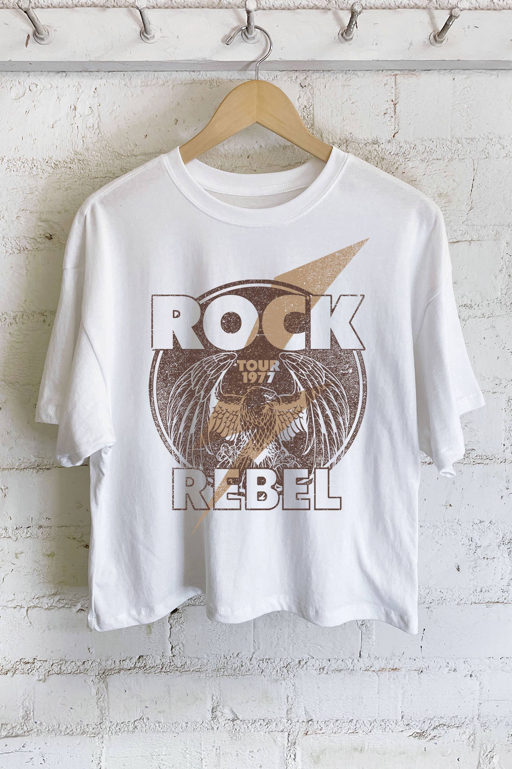 Rock Rebel Graphic Long Crop Top