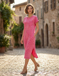 ._ 0120 Washed Exposed Seam Short Sleeve T Shirt Dress SI-29391