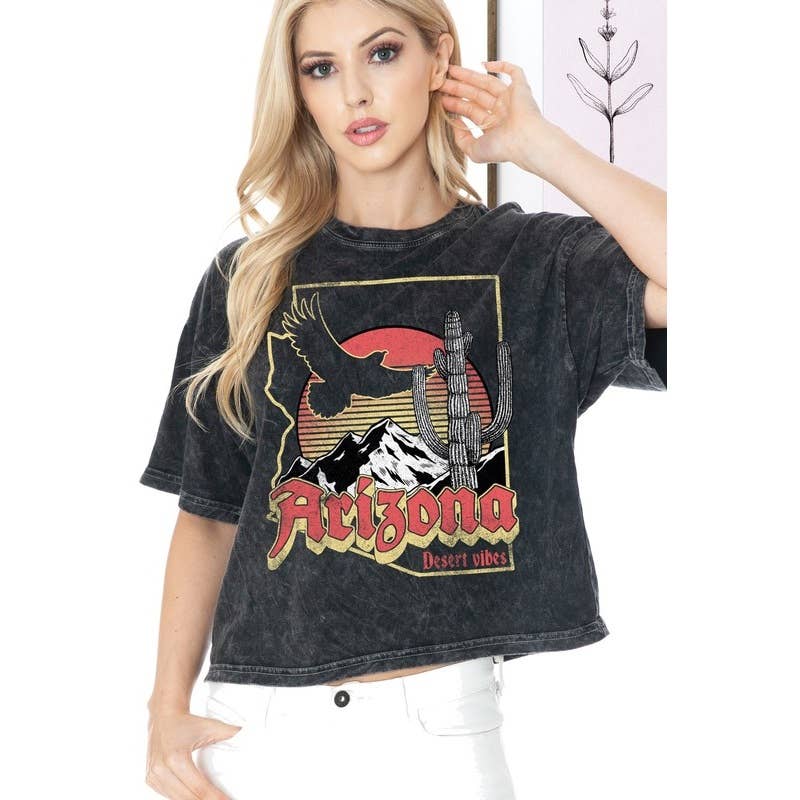 Arizona Mineral Wash Crop Top
