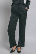 1112 Tie Waist Silk Pants w/ Side Pockets SI-29070
