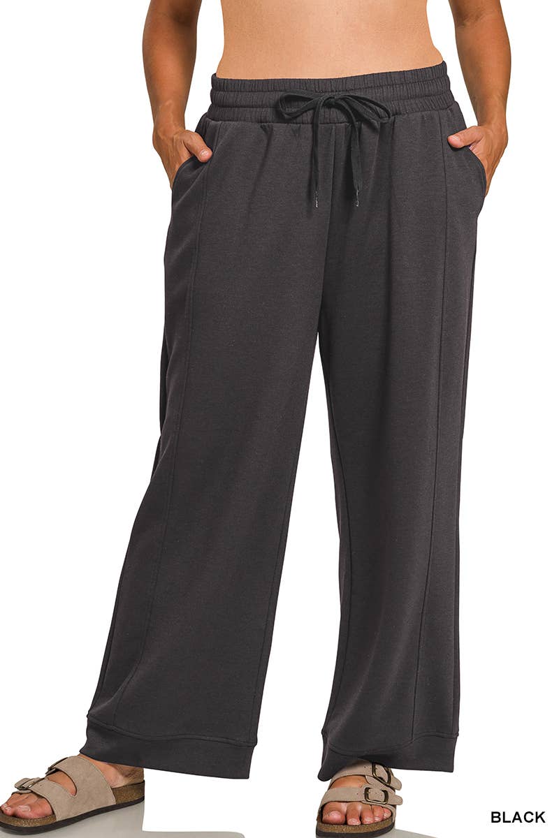 0829 Plus Scuba Drawstring Pants w/ Side Pockets SI-28694