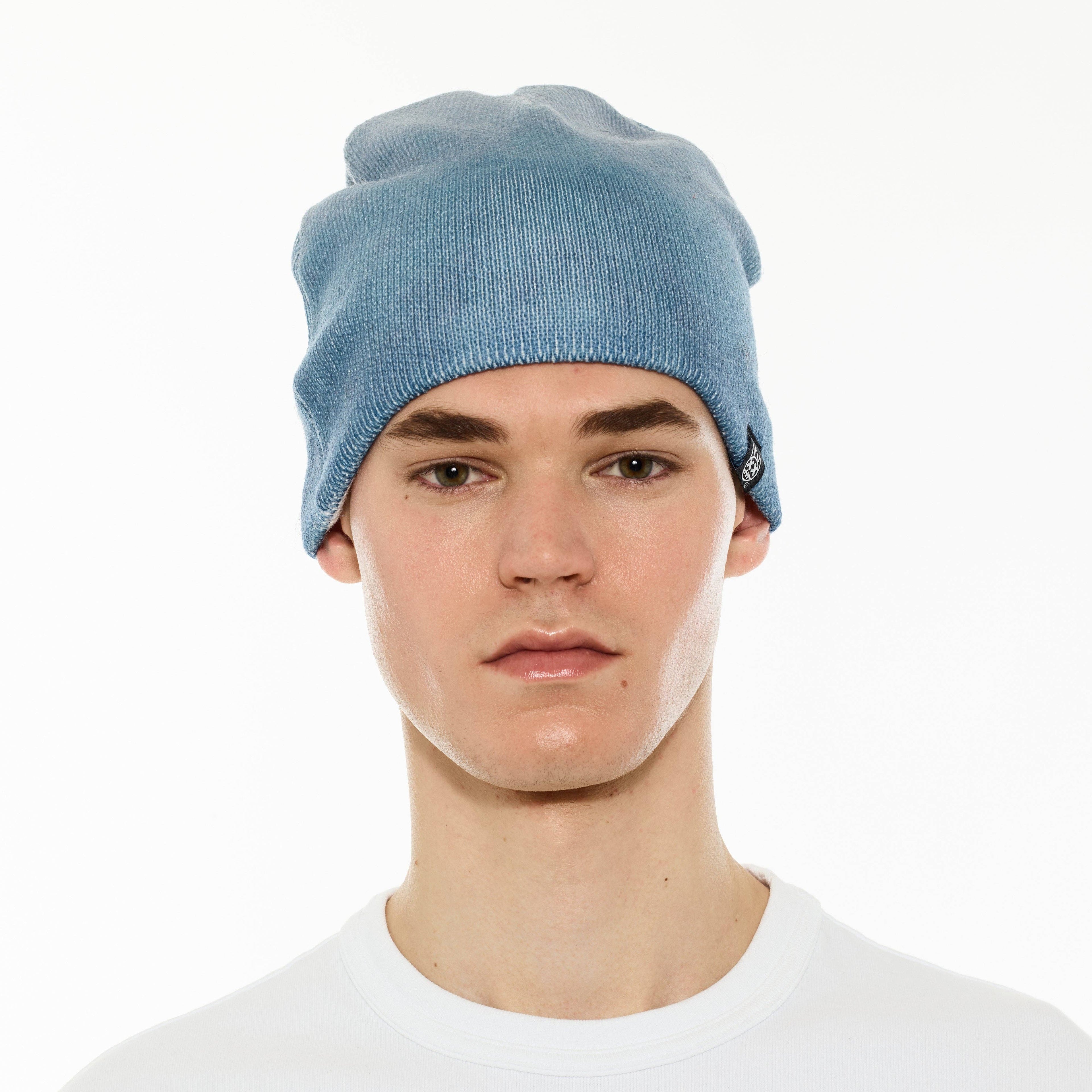 Knit Hat in Gradiant Blue Steel