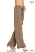 ...._ SI-27034 Brushed Hacci Drawstring Soft Pants
