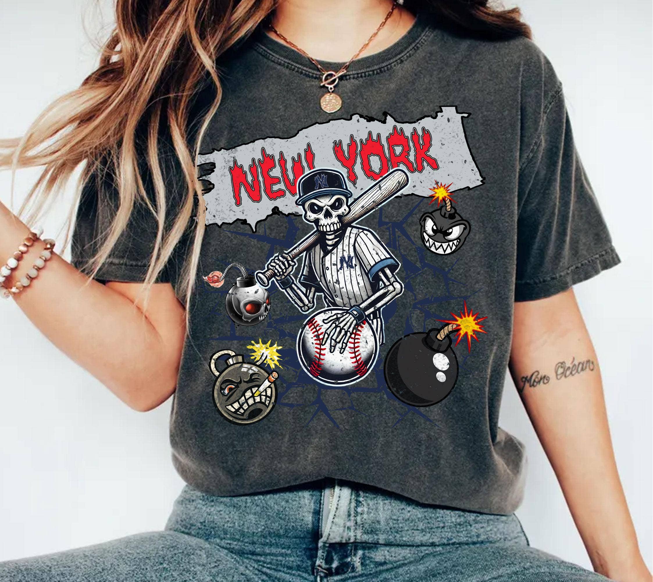 New York Yankees Retro Baseball T-Shirt  Game Day Outfit
