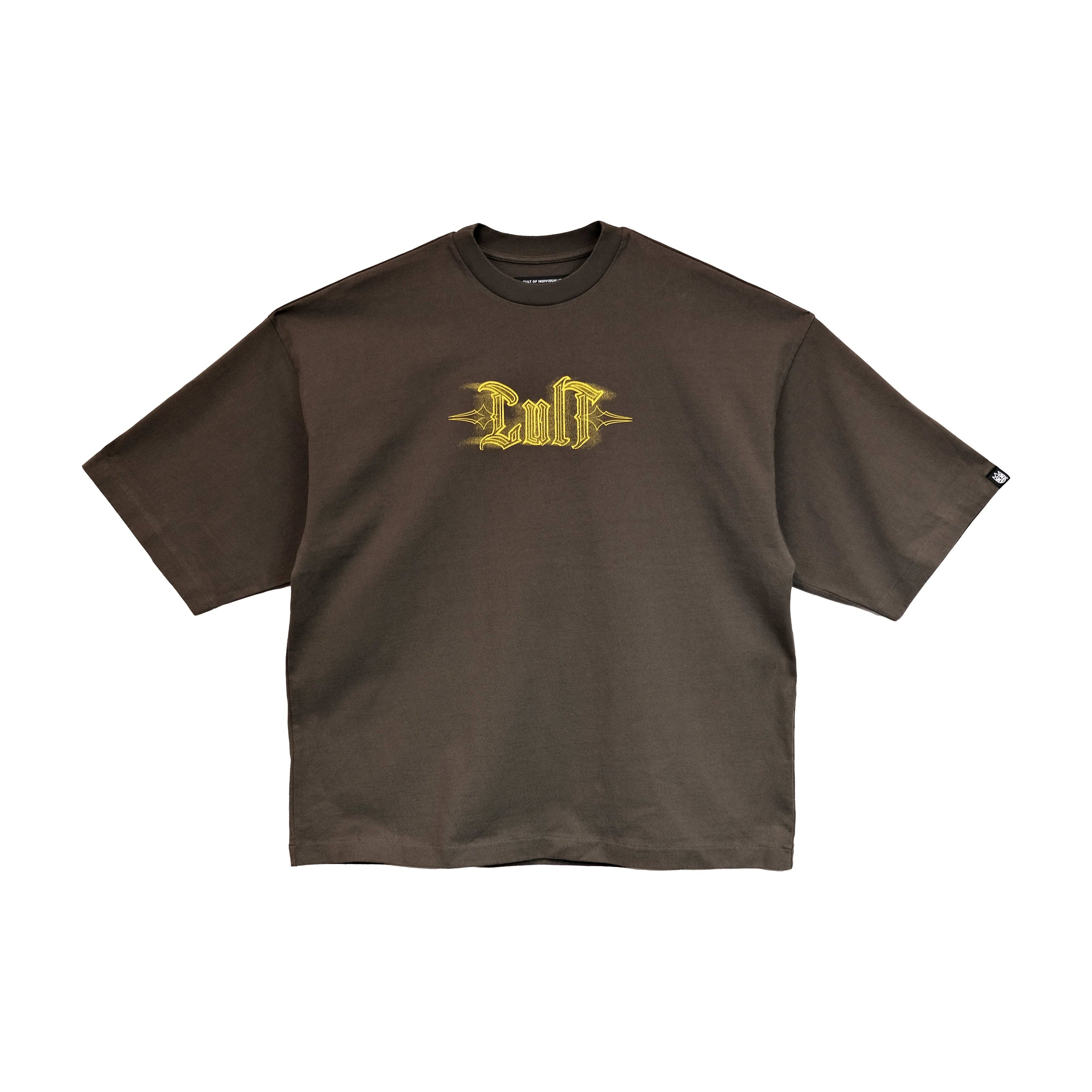 Cult's Oversized Heavyweight Crew Neck Tee "Pinstripe"