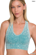 ....SI-23946 Washed Rib V-Neck Racerback Seamless Crop Tank 0606