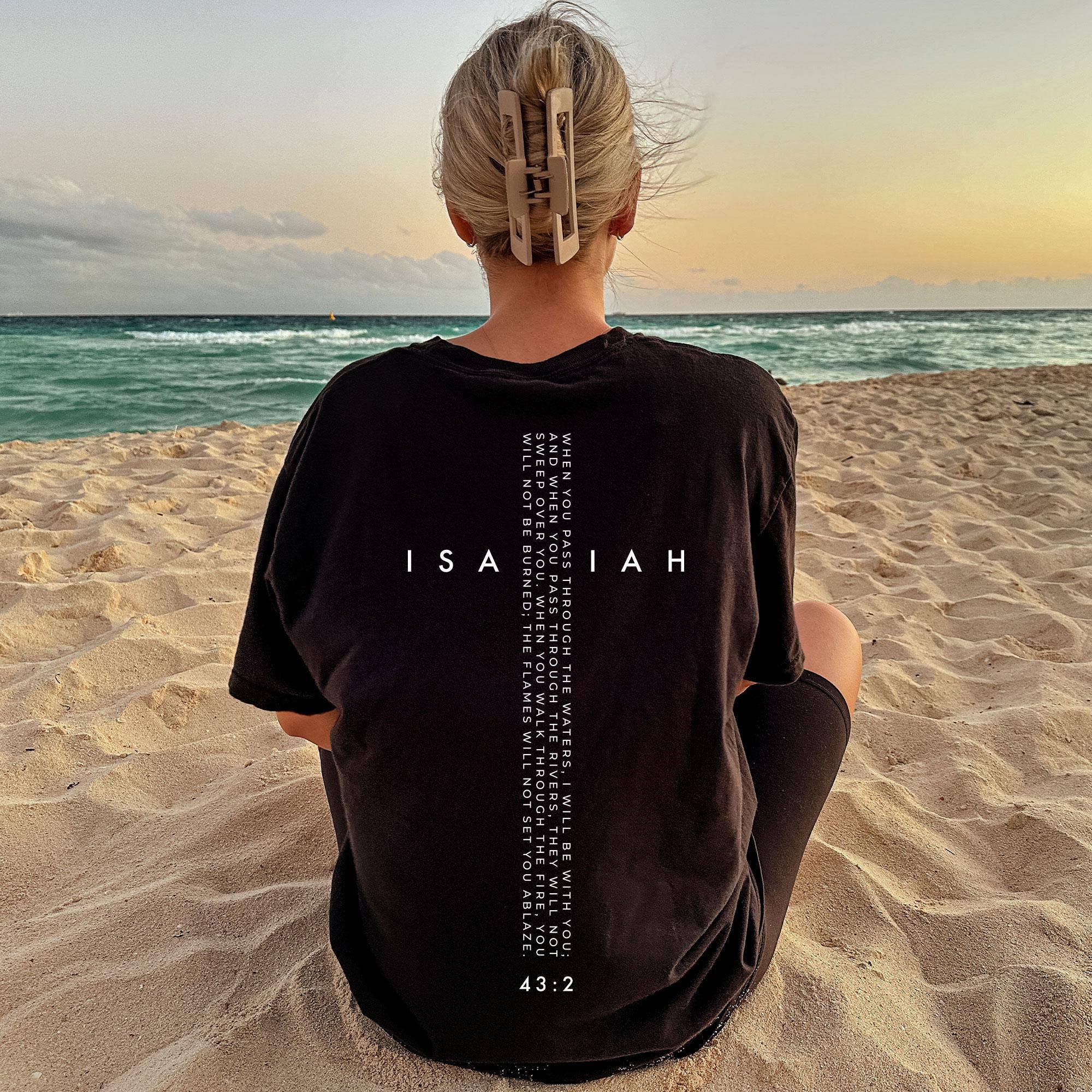 Faith Over Fear Christian Cross Bible Encouragement Tee
