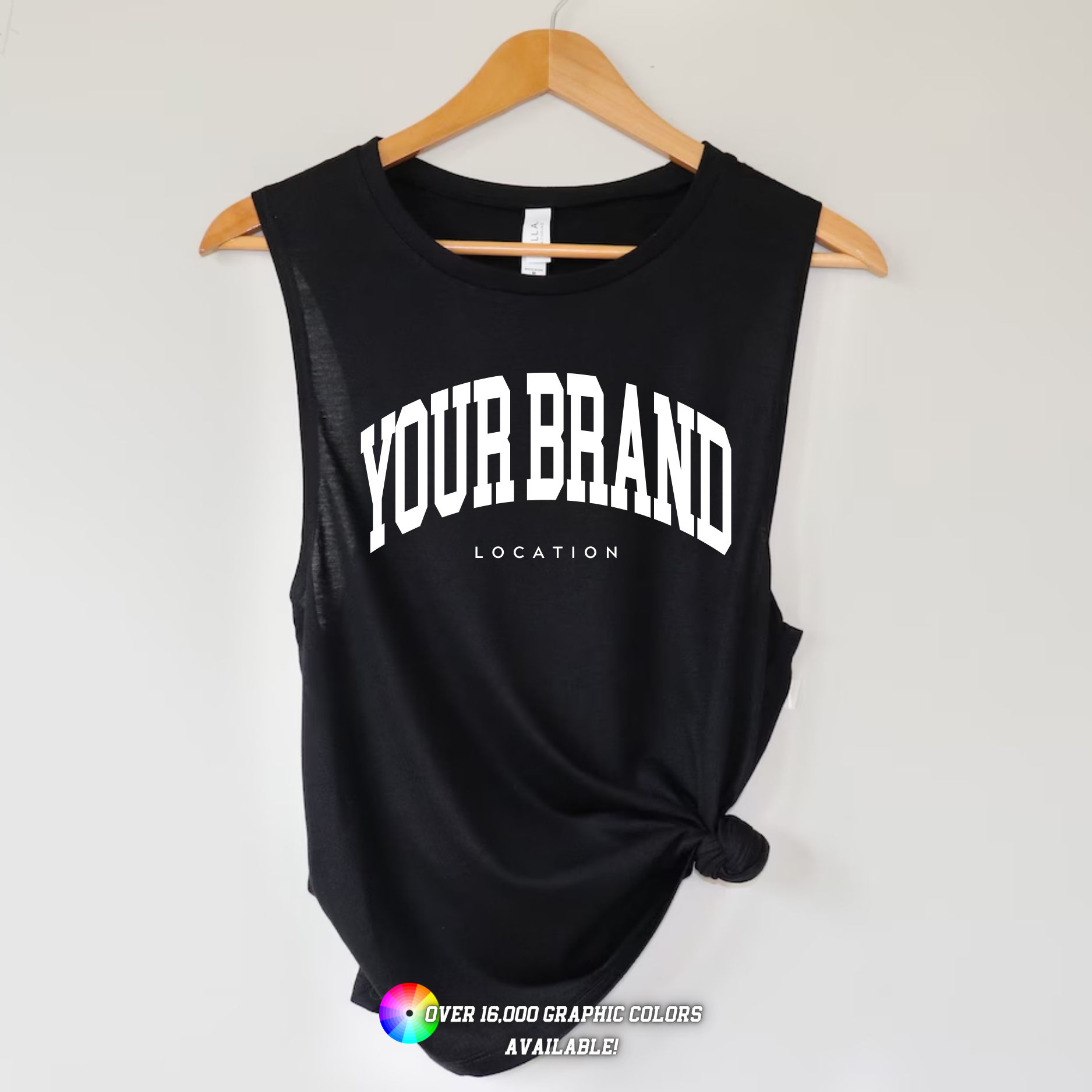 Custom Jersey Muscle Tank Top Pilates Studio - Logo - Barre