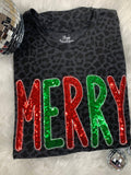 Merry (Christmas) Leopard Short Sleeve
