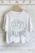 Lake Tahoe California Graphic Long Crop Top
