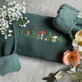 Embroidered Mushroom Outdoorsy Plant Sweatshirt