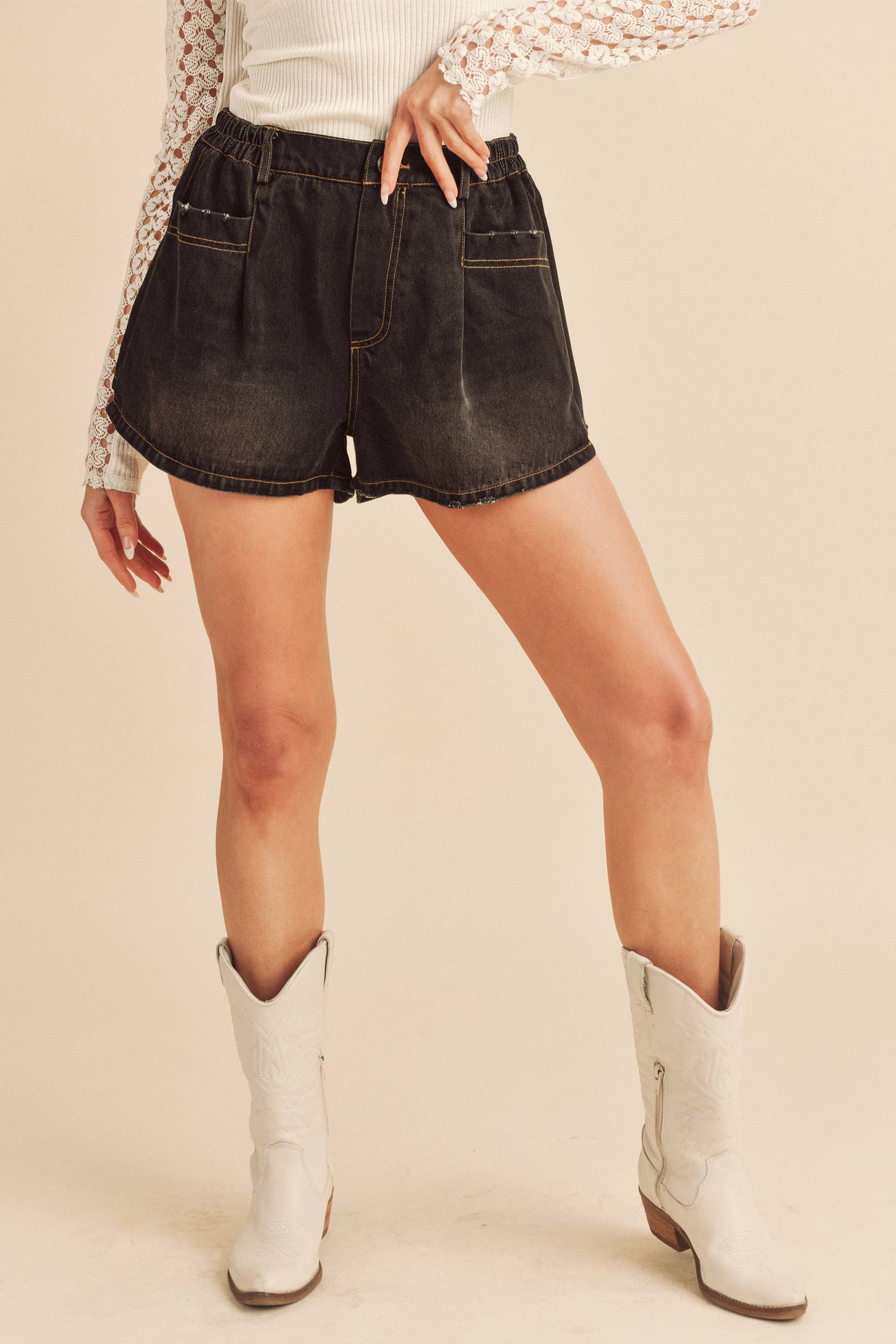 754BK Niccola Denim Shorts