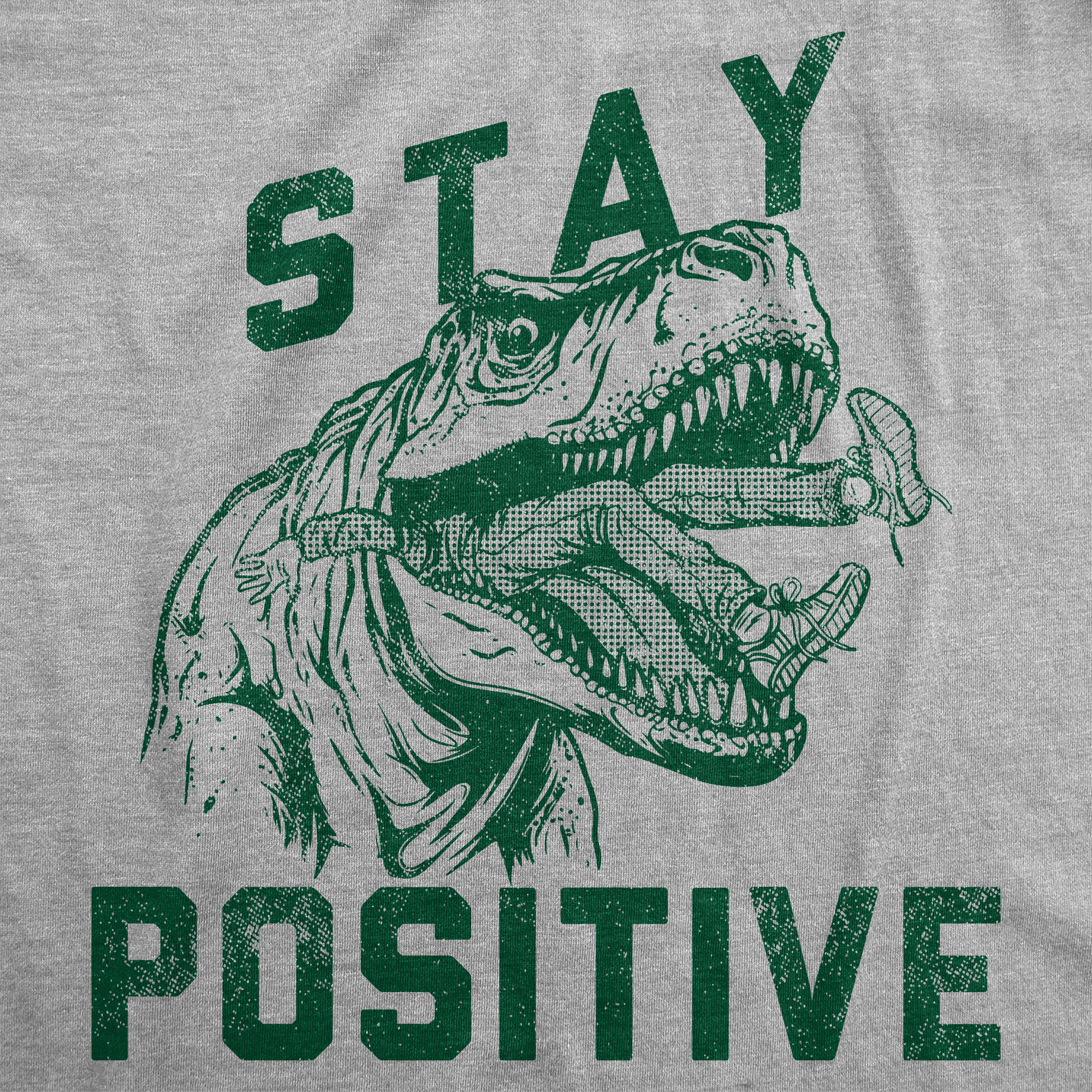 Stay Positive T Rex Attack Men's T Shirt