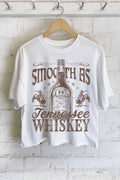 Smooth As Tennessee Whiskey Graphic Long Crop Top