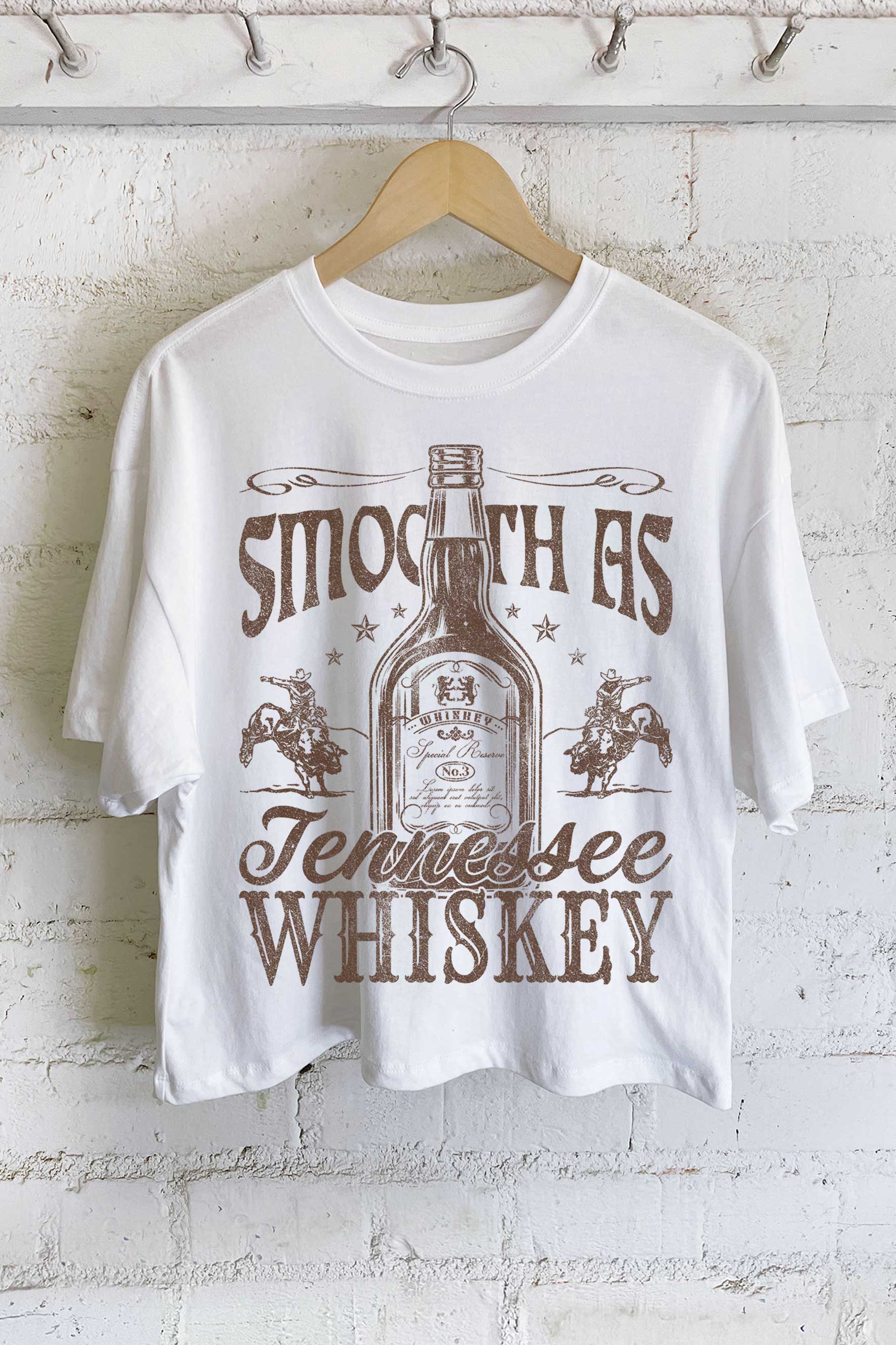 Smooth As Tennessee Whiskey Graphic Long Crop Top