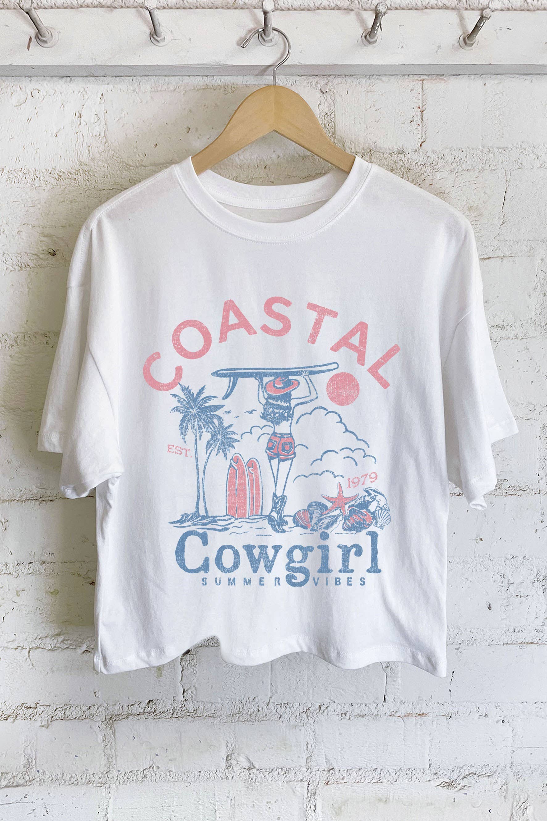 Coastal Cowgirl Summuer Vibes Graphic Long Crop Top