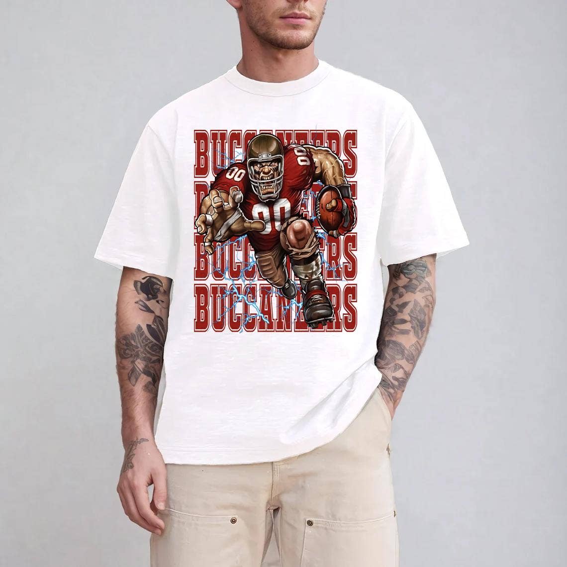 Fierce Tampa Bay Buccaneers Football Mascot Tee Design For F