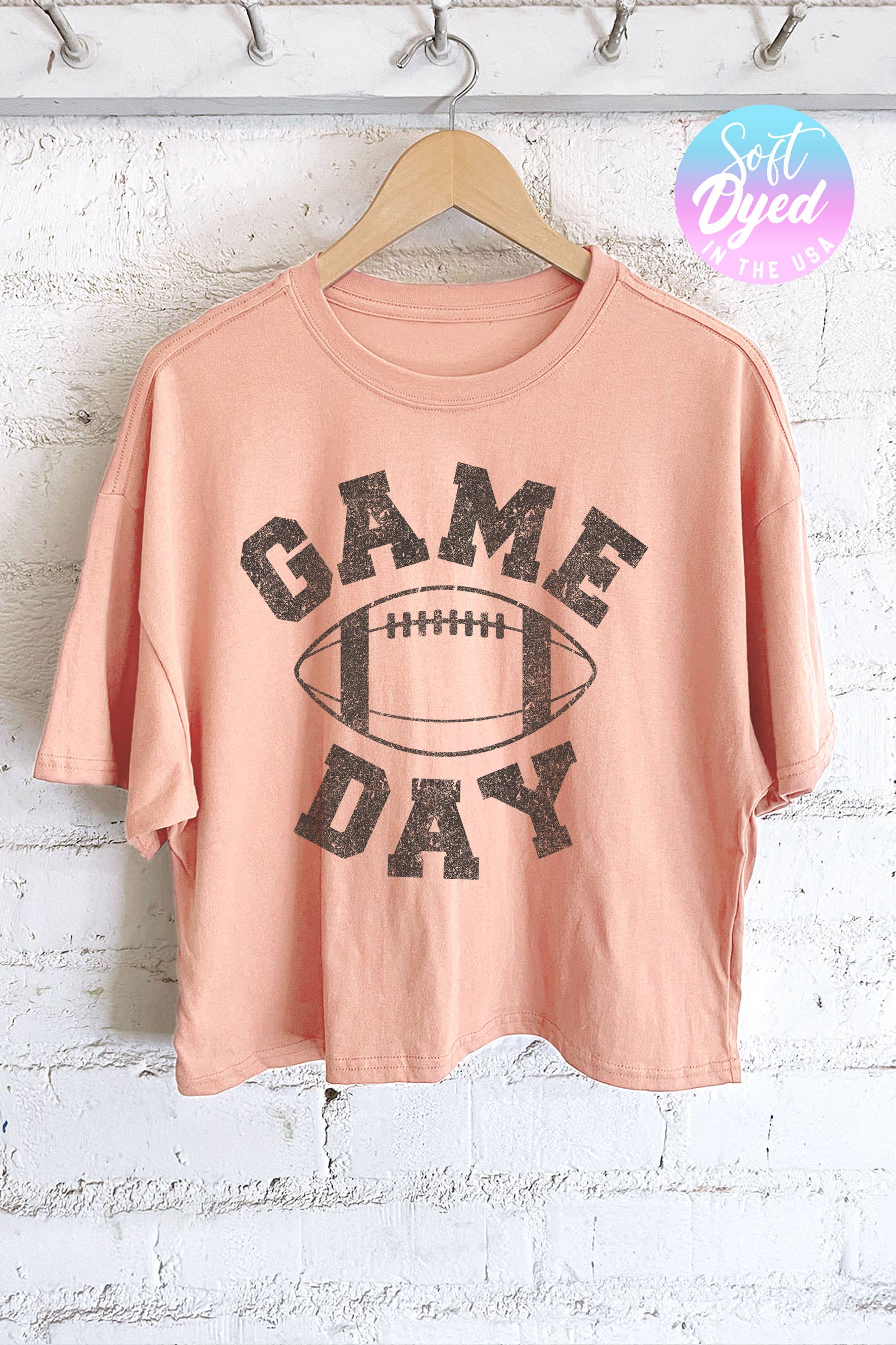 Game Day Football Graphic Long Crop Top