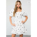 /Size Xl/ Flower Print Puff Sleeve Dress