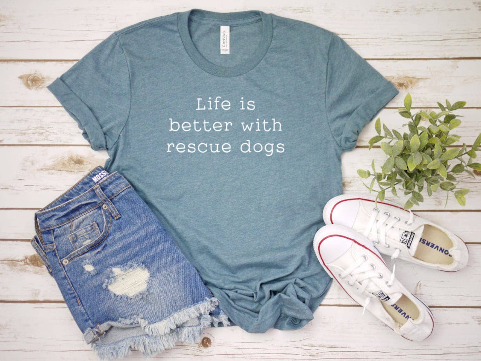 Life Is Better with Rescue Dogs T-Shirt