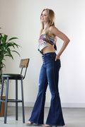 ...SC133171 Junior Gigi Exposed Buttons Flare with Side Panel