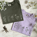 Embroidered Wildflower Spring Outdoorsy Plant Tshirt