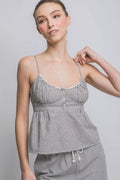 1119 Striped Smocked Back Tank Top SI-27880