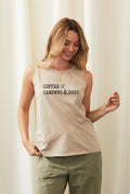 Coffee Camping and Dogs Mineral Graphic Tank Top