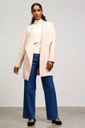 Open Front Quilted Knit Cardigan Style Jacket