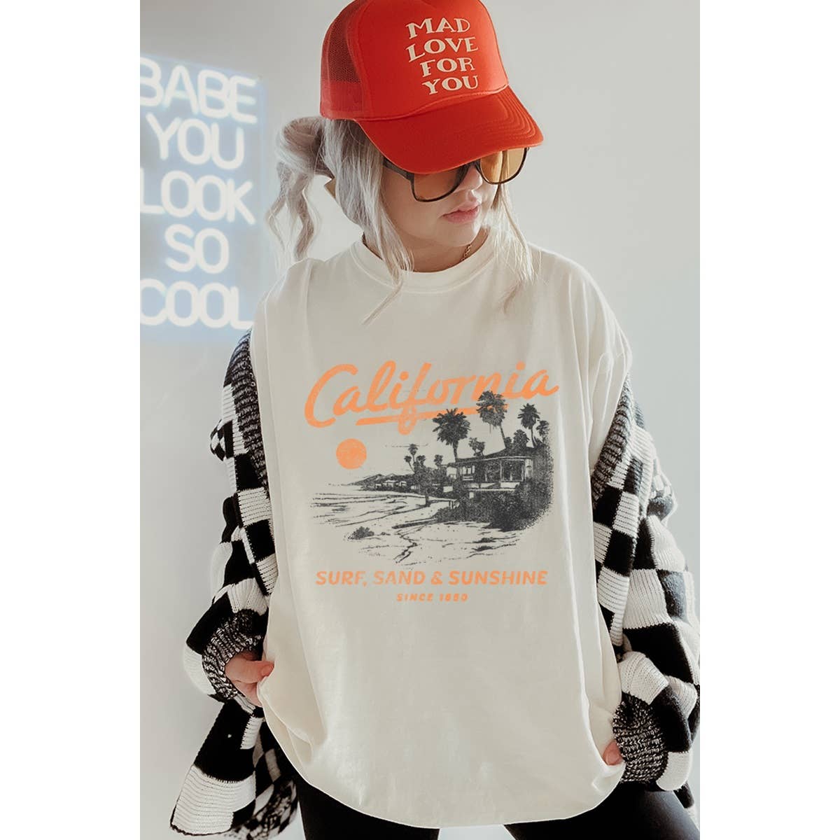 California Vintage Graphic Oversized Tee