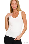 0813 Ribbed Scoop Neck Tank Top SI-24749