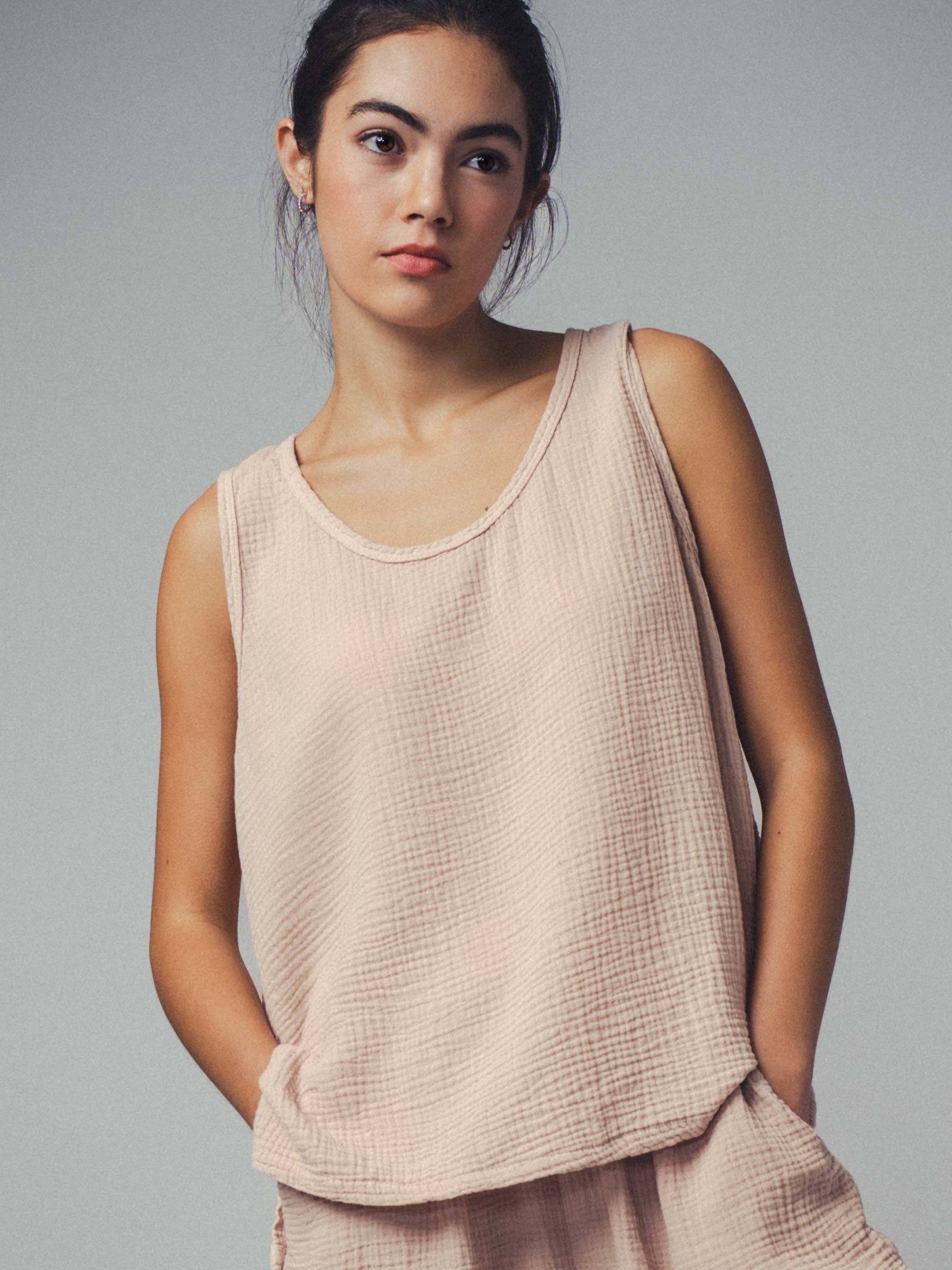 Vintage Washed Double Gauze Tank Top