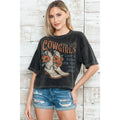 Long Live Cowgirl  - Mineral Wash Cropped Top
