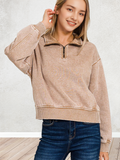 `.0806 Washed Fleece Half Zip Pullover SI-24930