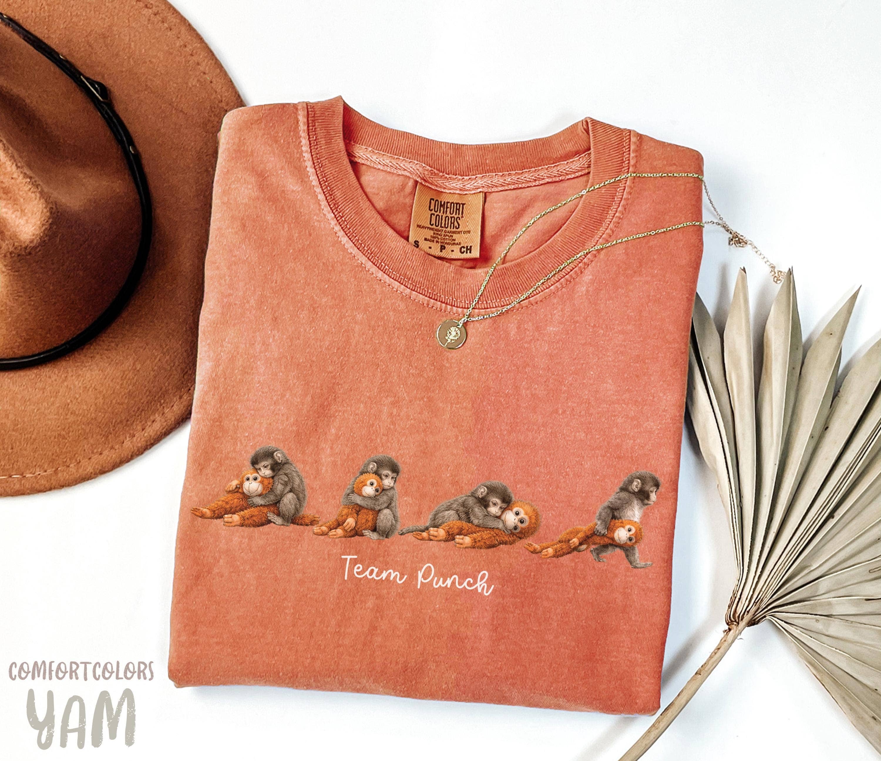 Emotional Support Baby Monkey Plush Toy T-Shirt