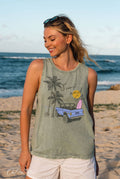 Surf and Chill Mineral Graphic Tank Top