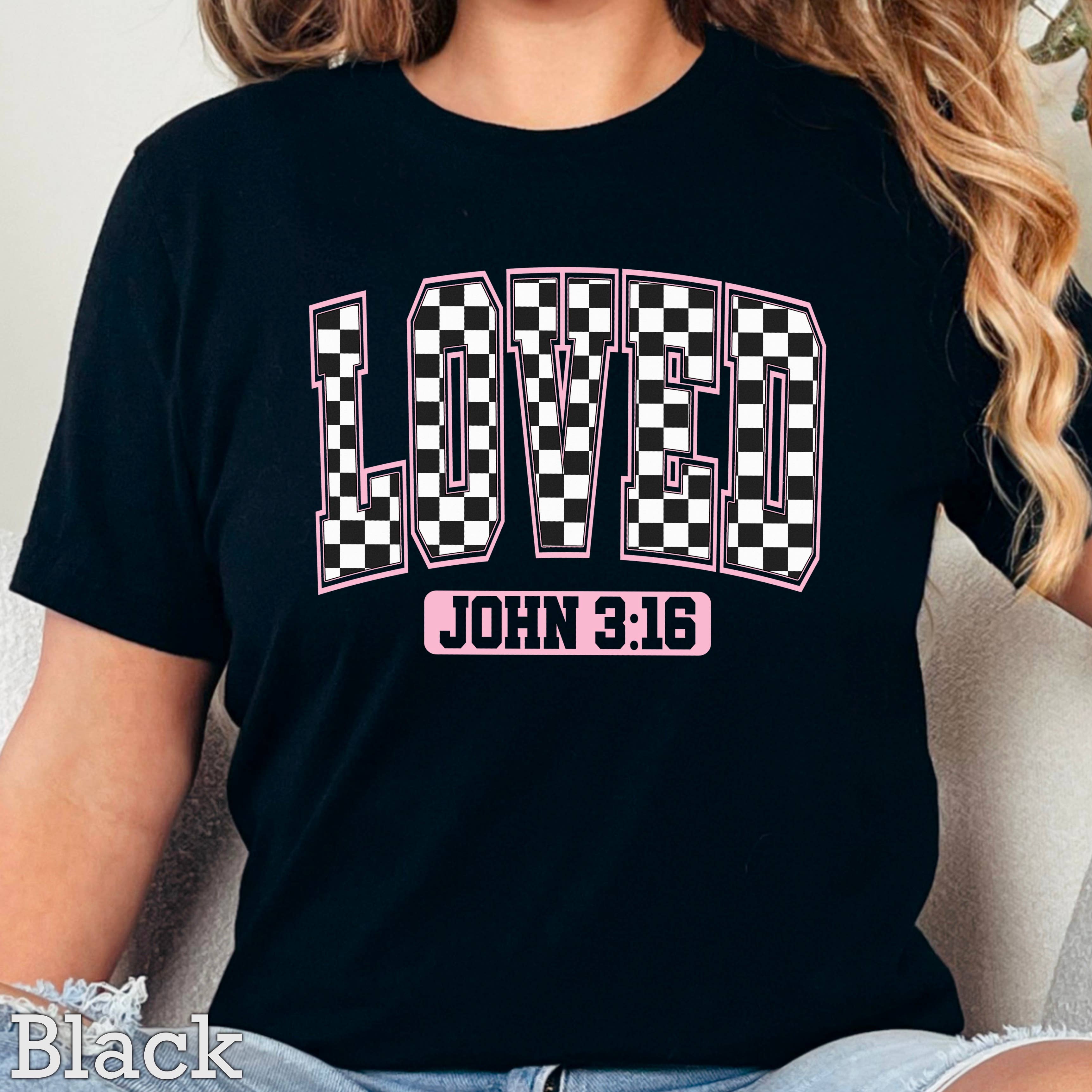Loved John  3:16 Valentine’S Day Graphic T-Shirt | Gildan