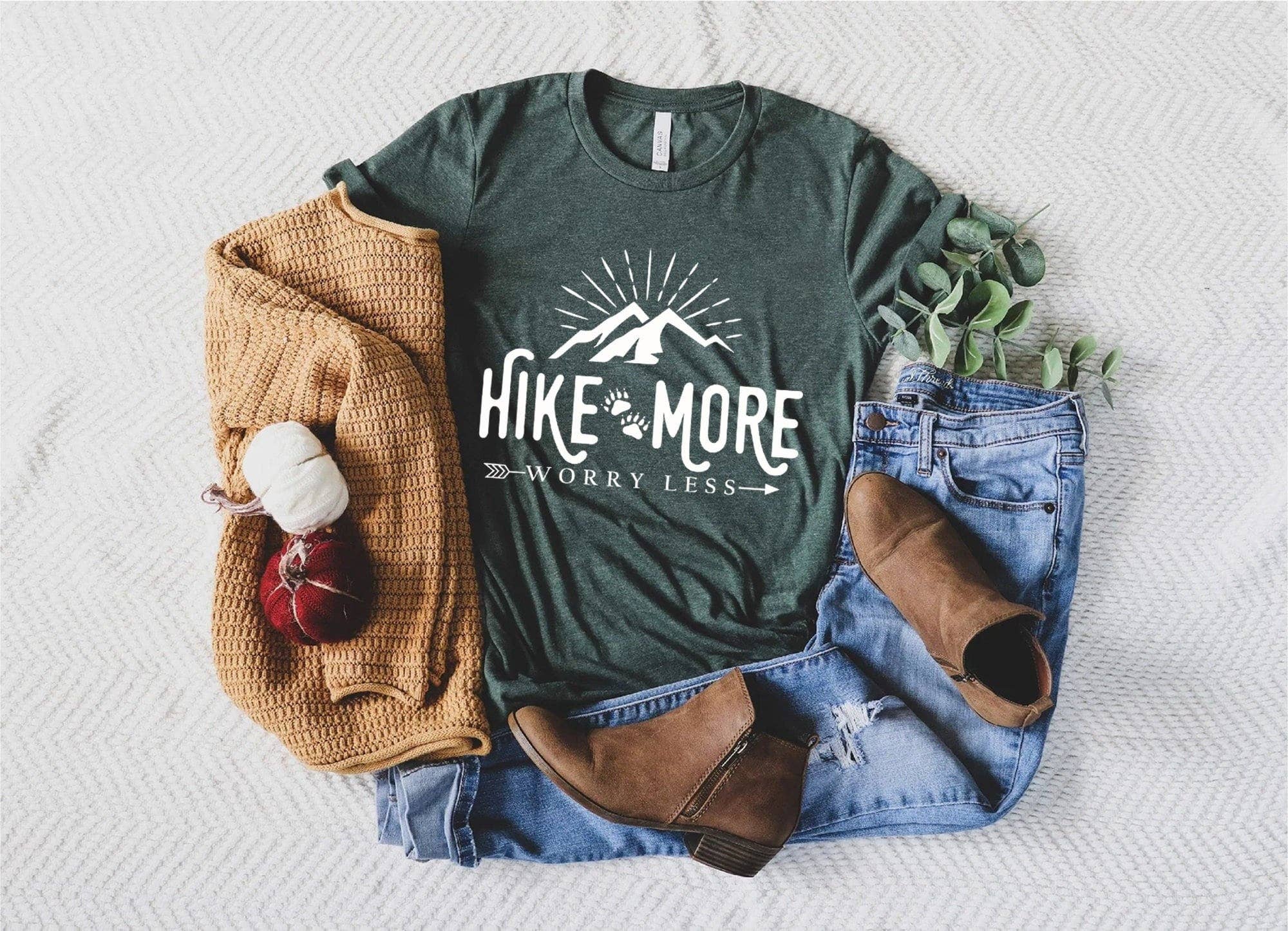 Hike More Worry Less Adventure Shirt