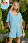 .....0310 Reversible Short Sleeve Romper with Pockets SI-29240
