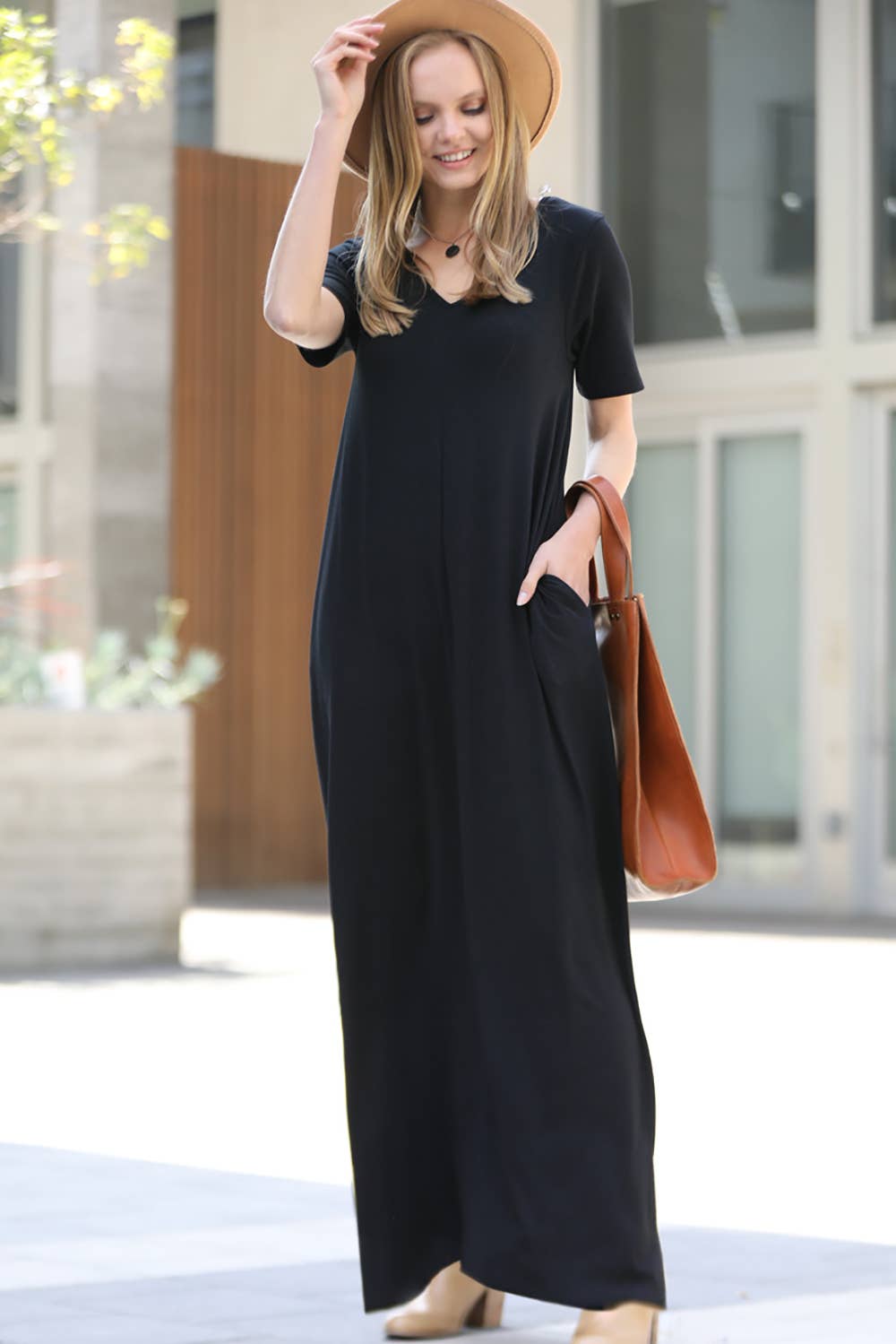.0206 Maxi Dress with Side Pockets SI-15787